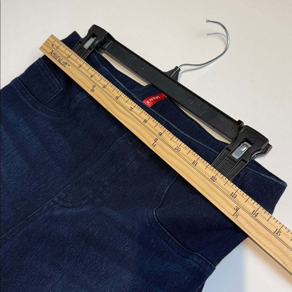 SPANX Women's Deep Blue Skinny Jeans Size Medium - Picture 4 of 7